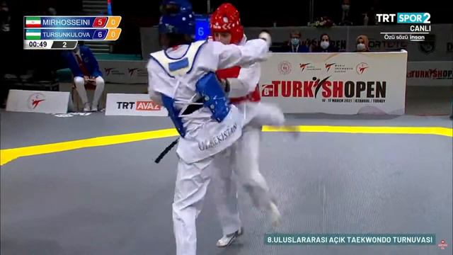 Melika MIRHOSSEINI VAKILI vs Nigora TURSUNKULOVA TURKISH OPEN 2021 #Taekwondo смотреть онлайн