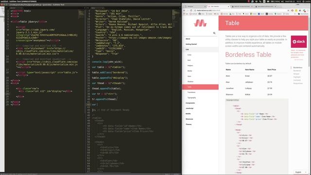 jQuery Table Tutorial смотреть онлайн