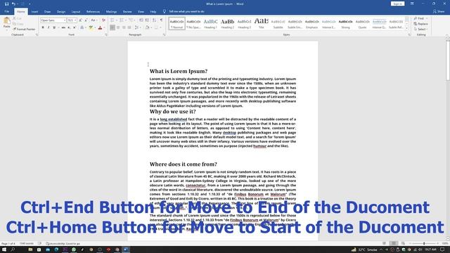 How to Move Cursor to End & Start of Document | Microsoft Word Keyboard Shortcut Keys for Windows 1 смотреть онлайн