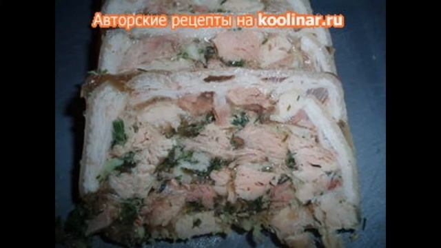 Холодные закуски мясные:Сальтисон из свиных рулек смотреть онлайн