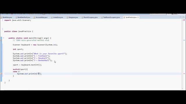 Java - Switch Statement смотреть онлайн