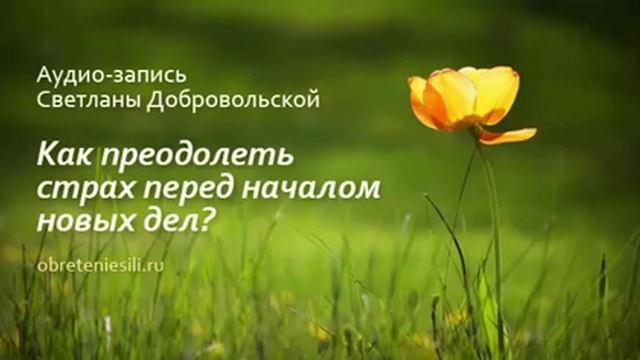 Как преодолеть страх перед началом новых дел? смотреть онлайн