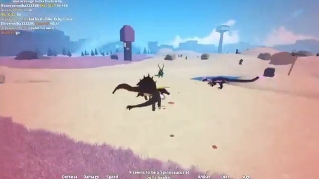 Tyrannosaurus Rex VS Spinosaurus Reupload || Roblox Land Of Lizards