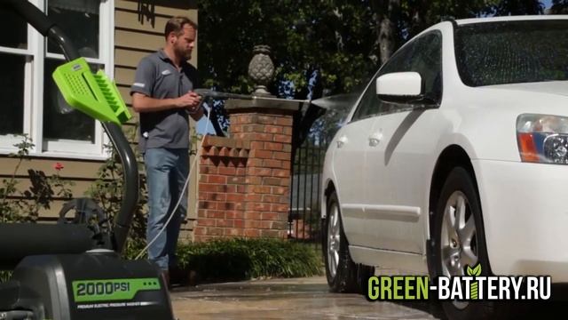 Мойка Greenworks G7 5100807 / Pressure washer Greenworks G7 смотреть онлайн