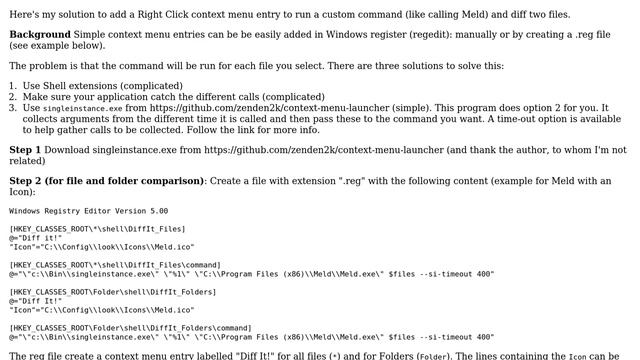 Windows Explorer - Diff two files from the context menu? (4 Solutions!!) смотреть онлайн
