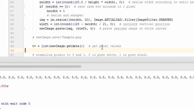 Python - Image To MNIST array (28x28=784) смотреть онлайн