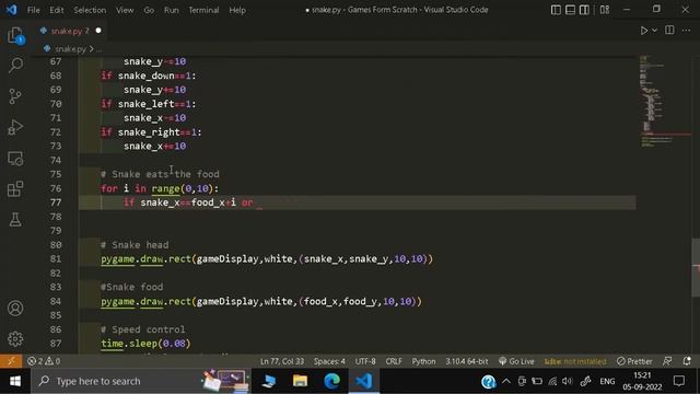 Snake Game in Python смотреть онлайн