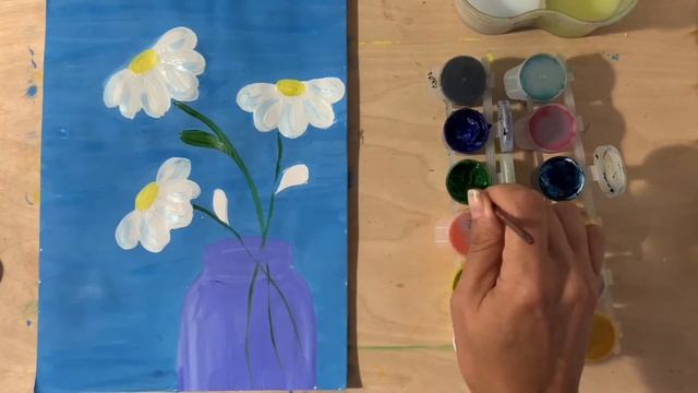 Рисуем ромашки. Гуашь / Рисуй с нами смотреть онлайн