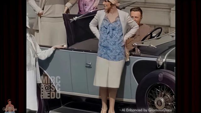 Meet These Real Flappers 1929 In AI Restored Colorized Film