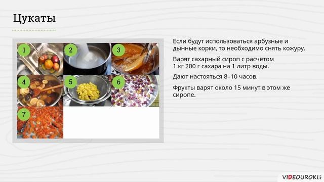 Видеоурок "Технология приготовления сладостей, десертов, напитков" смотреть онлайн
