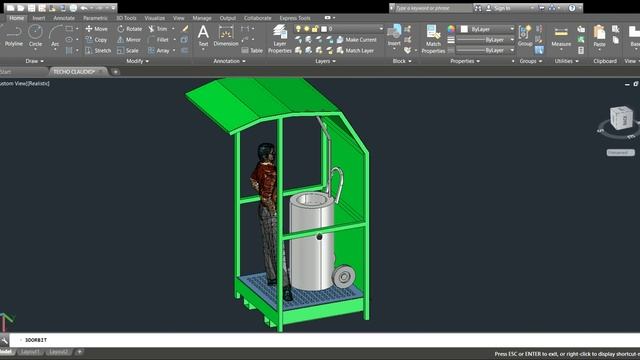 Autodesk AutoCAD 2019 TECHO CLAUDIO dwg 2023 01 18 21 14 18 смотреть онлайн