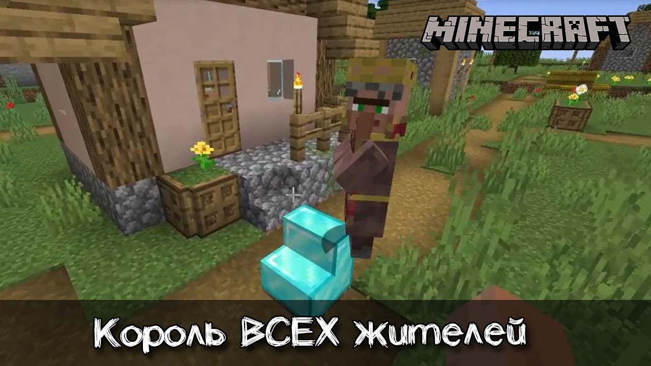 У жителей в Майнкрафт появился настоящий КОРОЛЬ | Обзор мода The King of the Villagers смотреть онлайн