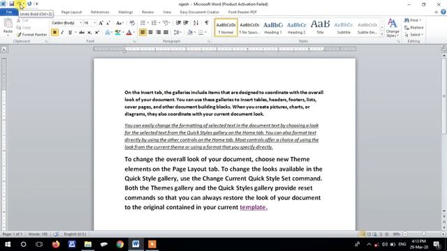 How To Use Undo and Redo Option in Ms Word | how to use undo and redo option in ms word смотреть онлайн