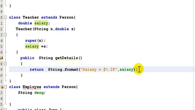 Abstract Class Example :java programming смотреть онлайн