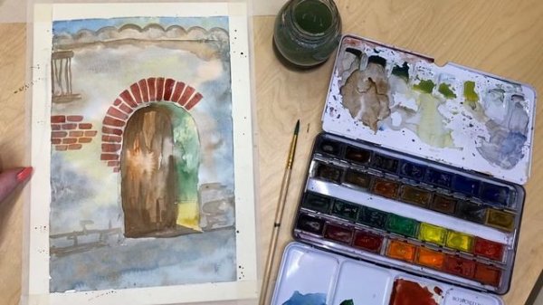 Рисуем вместе в школе ArtStart! "Старая стена"