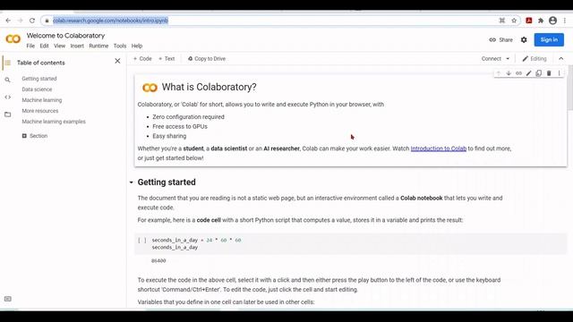 01 Colab Overview - Introduction To Google Colaboratory (Colab) For Research