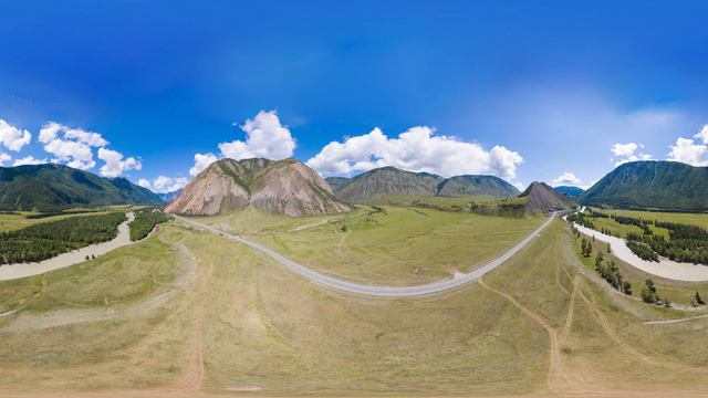 Панорама 360, Чуйский Тракт перед селом Акташ смотреть онлайн