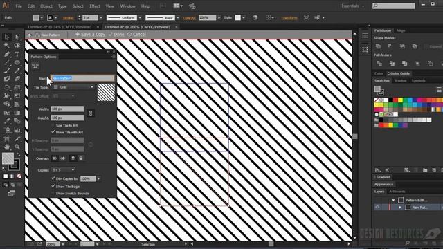 How to Make a Striped Swatch on Adobe Illustrator смотреть онлайн