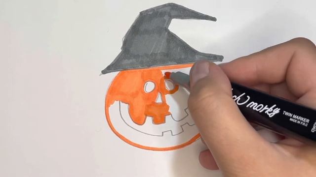 Как нарисовать тыкву на Хэллоуин смотреть онлайн