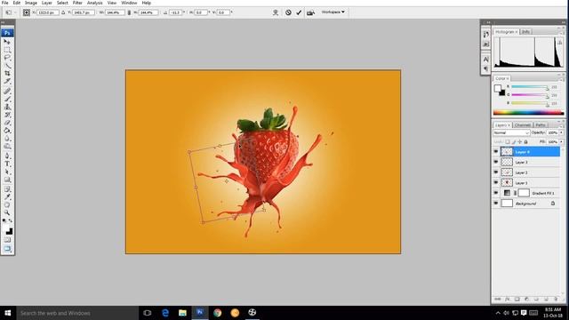 Strawberry Milk effect l photoshop tutorial l A4 Entertainment смотреть онлайн