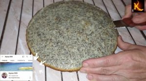 Сказка от Камо.  Вкусный бисквитный торт с маком, изюмом и грецкими орехами
