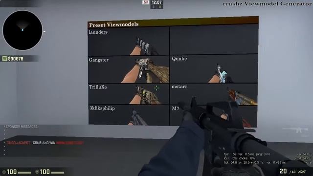 Как изменить положение рук в CS:GO смотреть онлайн