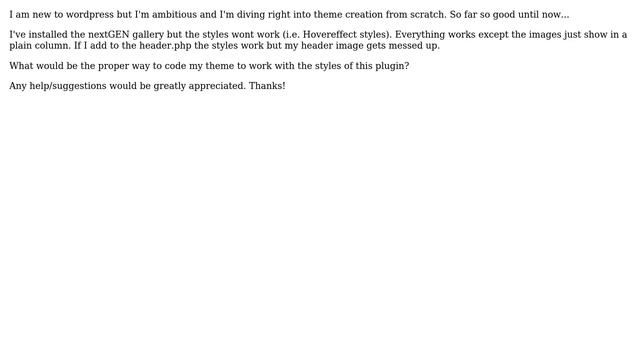 Wordpress: NextGEN Gallery styles don't work смотреть онлайн