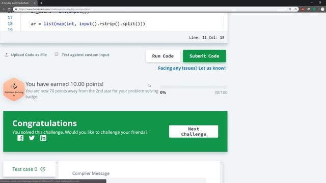 Hackerrank||A very large sum|| Java смотреть онлайн