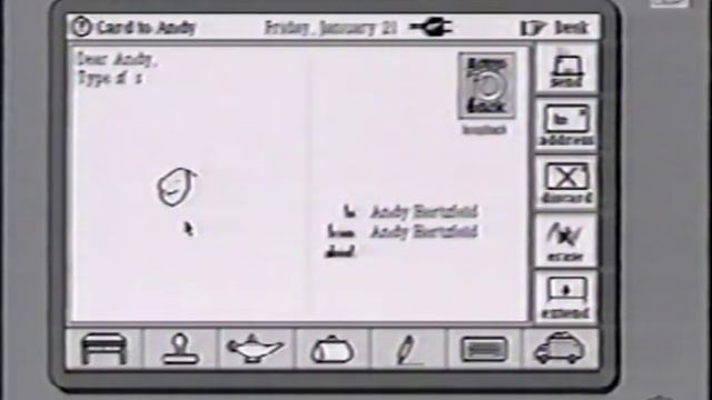 Magic Cap Demo for Terry Winograd's CS 547 class at Stanford on Jan 21, 1994 смотреть онлайн