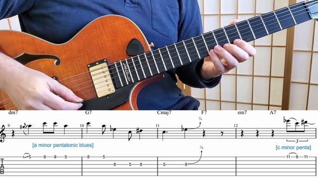 Frank Vignola, Fly Me To The Moon Guitar solo transcription, Free Tab, 'analysis' смотреть онлайн