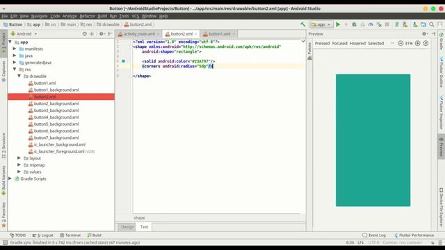 Create custom buttons in android studio with Source Code смотреть онлайн