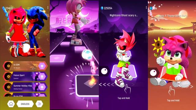 Sonic Amy Exe 🆚 Amy 🆚 Amy Exe 🆚 Baby Amy  🎶 Tiles Hop EDM Rush
