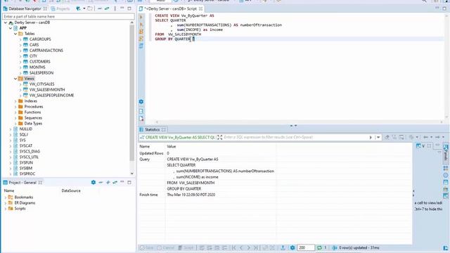 Create View in Apache Derby Vw ByQuarter смотреть онлайн