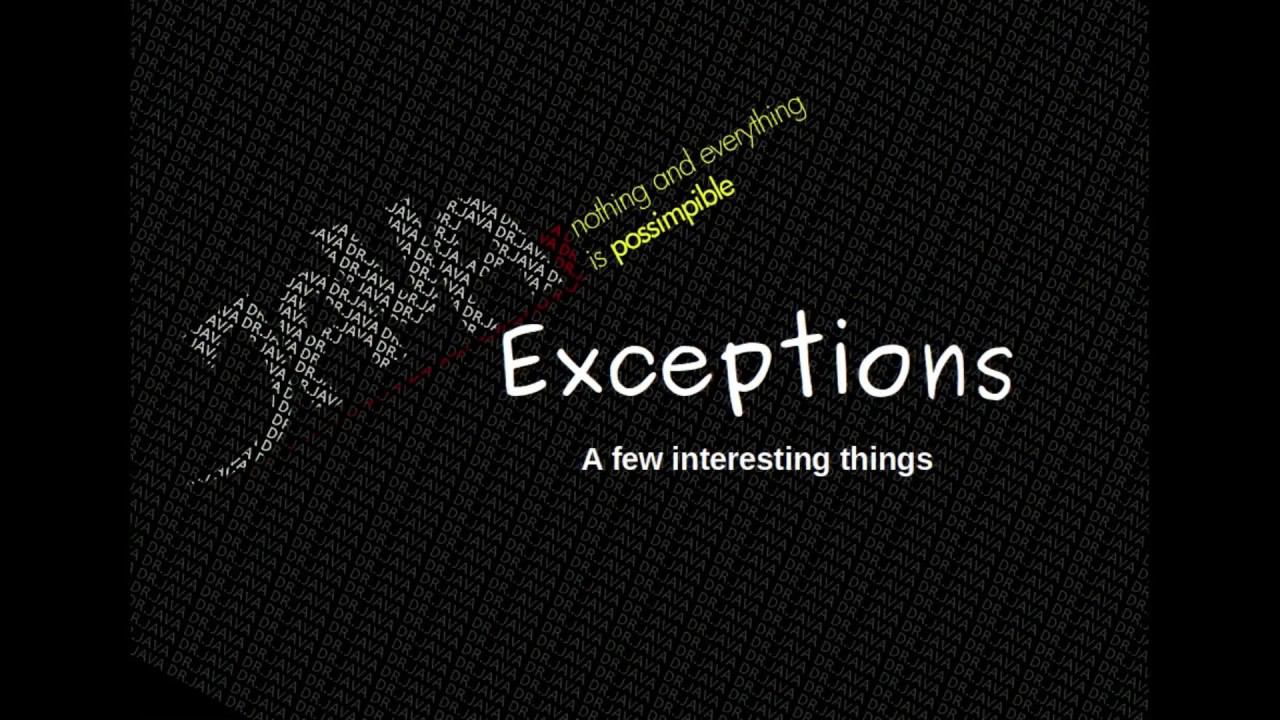 Java Exceptions. Пара интересных моментов смотреть онлайн