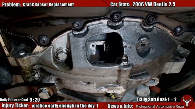 DIY VW 2.5L Crank & No Start or EPC Light On FIX Crank Sensor Replacement смотреть онлайн