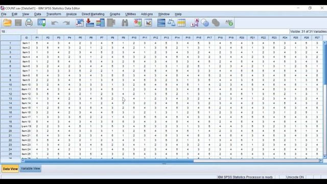 Count values within cases for Likert scale Questionnaire survey in Excel & SPSS смотреть онлайн