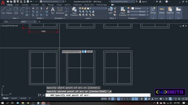 How to create Arcs in Autocad 2021 (Basic Arc Commands by CADSMITH) смотреть онлайн