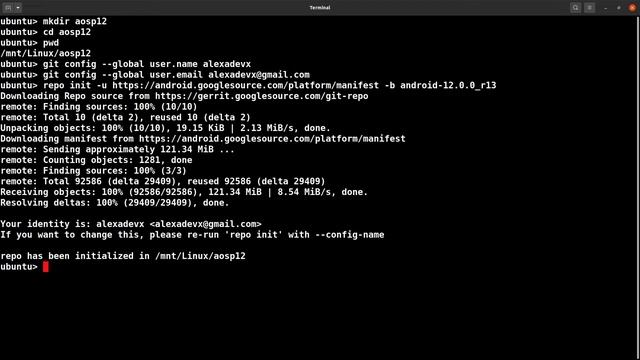 Android 12 AOSP Start Download