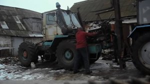 Снятие двигателя ЯМЗ-236 с трактора Т-150К