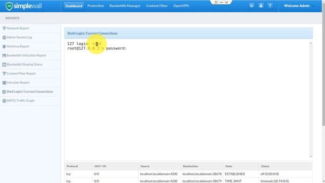 Login to Simplewall Bash Console Via Web User Interface смотреть онлайн