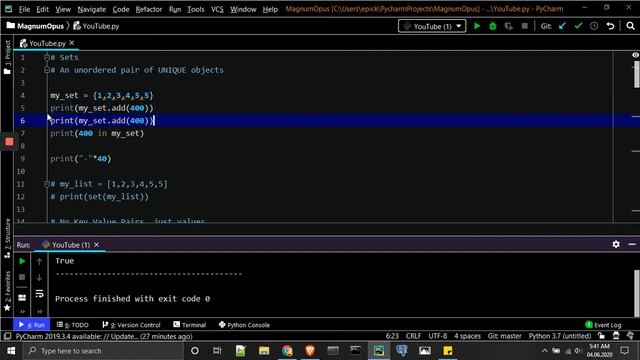 Sets in Python: .add(), set(), in, len(), list(), .copy(), .clear() - Part 1 - Series A смотреть онлайн