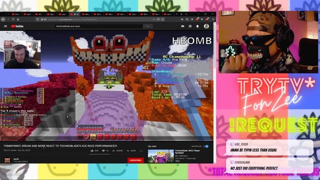 fonzee reacts TOMMYINNIT, DREAM AND MORE REACT TO TECHNOBLADE'S ACE RACE PERFORMANCE!!! смотреть онлайн
