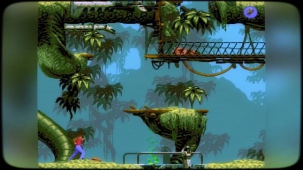 Flashback: 25th Anniversary Edition [Switch] Opening level gameplay