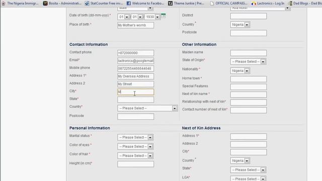 Nigerian Embassy Passport Application Form смотреть онлайн