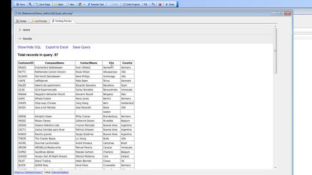 Ad-hoc SQL Query Builder смотреть онлайн
