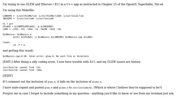 Ubuntu: How do I get my compiler to locate the X11 header files? смотреть онлайн