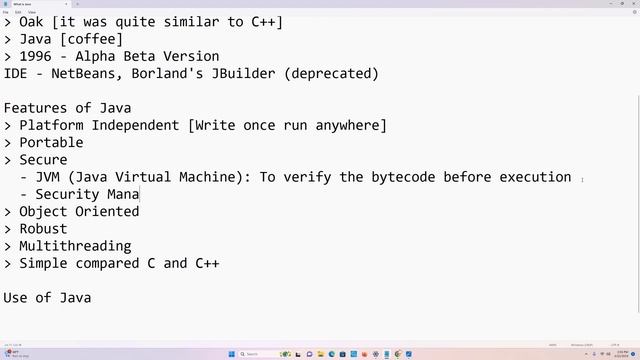 (In Hindi) History, Features, Security Aspect, Use of Java смотреть онлайн