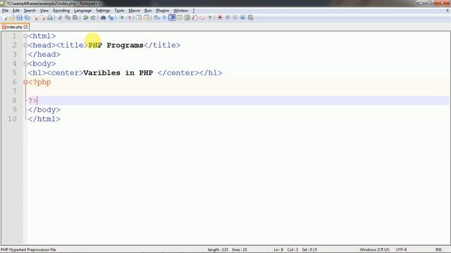PHP Tutorial For Beginners || Session 4 : Varibles in PHP смотреть онлайн