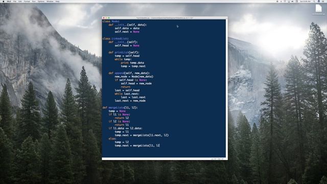 Sorting Linked Lists using MergeSort | Python смотреть онлайн