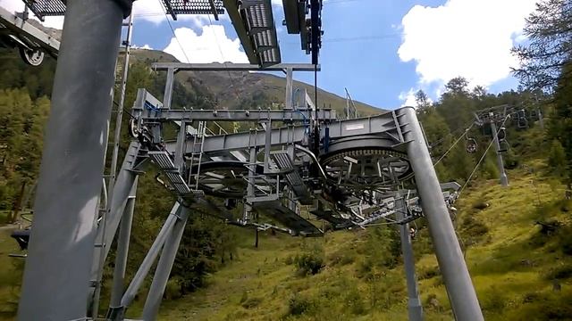 Sedačková lanovka so zalomenou trasou Pontresina - Alp Languard (Švajčiarsko) смотреть онлайн